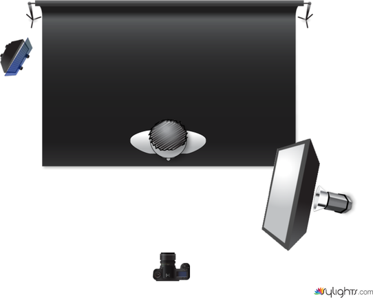 One Softbox with Blue Rim Light-20110301 by Niels Johnson-Laird