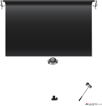 Grey background with single reflector with grid by Eric Hason