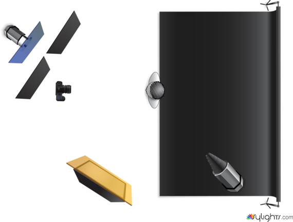 Gobo Split Blue + Orange Fill + Snoot by Guest User