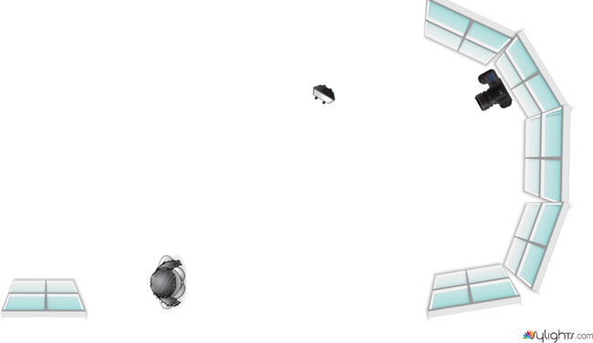 On stairwell facing curved window by Guest User