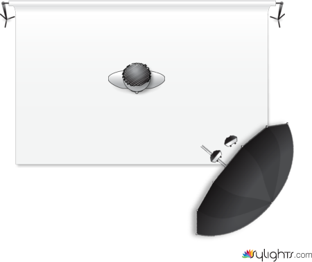 Single 5 Foot Parabolic umbrella- bounce- silver by Chris Hardy