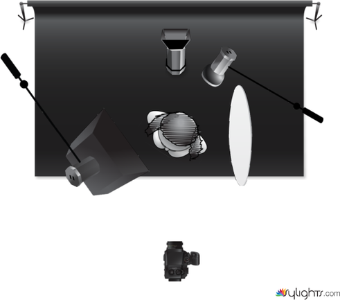 REMBRANDT LIGHTING + BACKGROUND LIGHT + HAIR LIGHT by Dimitri Walters