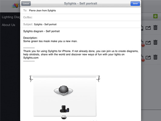 Sylights for iPad - Lighting diagram sharing